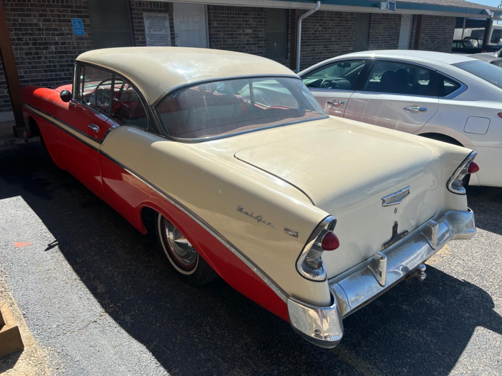 1956 Red Chevrolet Bel Air (C56F032989) , located at 1687 Business 35 S, New Braunfels, TX, 78130, (830) 625-7159, 29.655487, -98.051491 - Photo #1